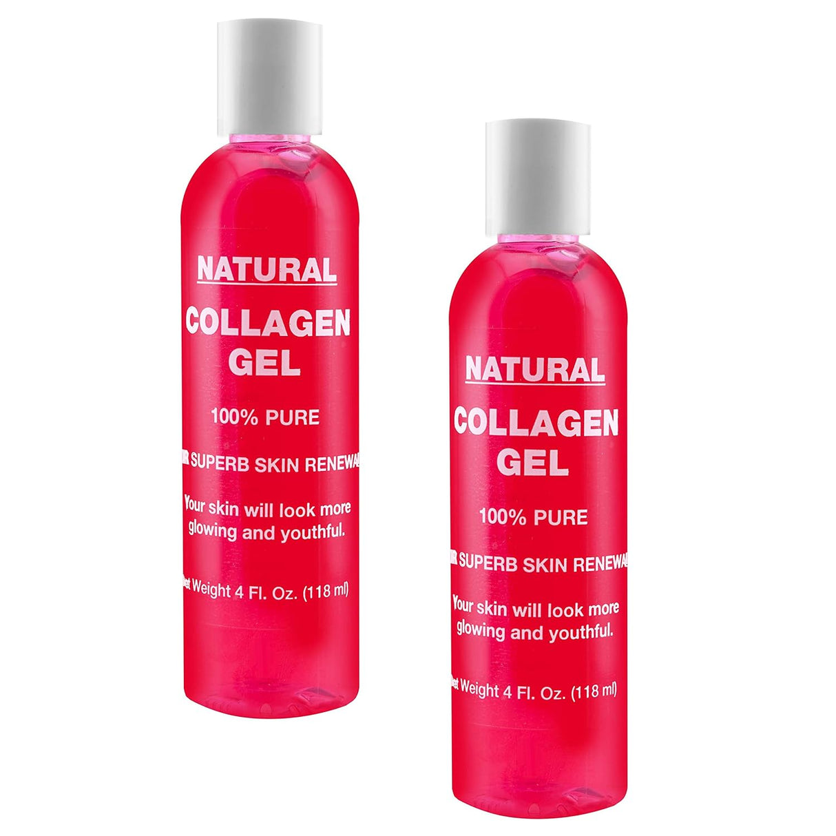 Natural Facial Collagen Gel (118 Ml) - Organic Face Mask Beauty Care for Women - Hydrating and Moisturizing Pure Dermal Collagen for Dry or Rough Skin - Get Healthier Younger Looking Skin (3 PACK)