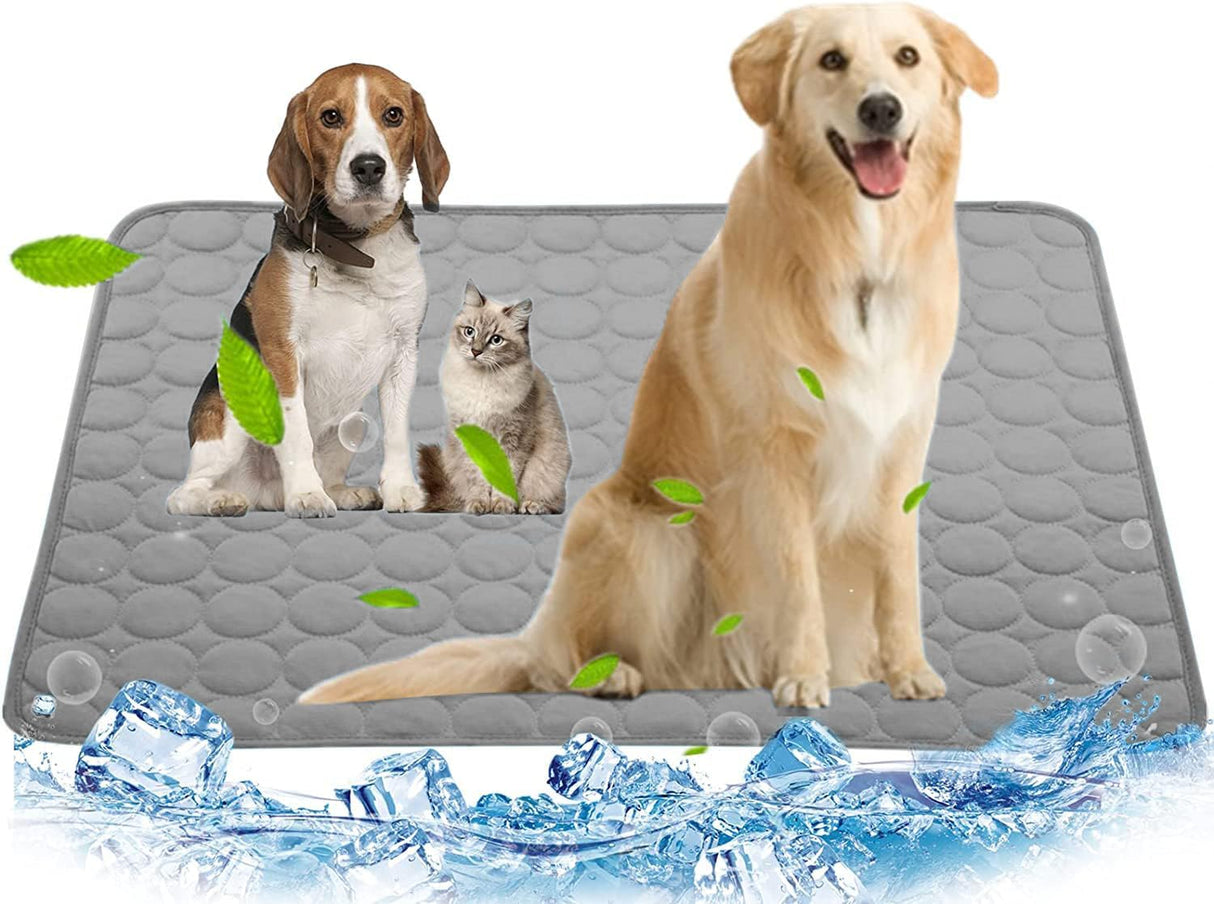 Pet Cooling Mat, 2X-Large, 27.5 X 39.0 In, Mesh, No Water or Electricity Needed, Safe, Portable, Foldable, Easy to Use, Designed for Large Dogs and Cats, 3 Years Warranty