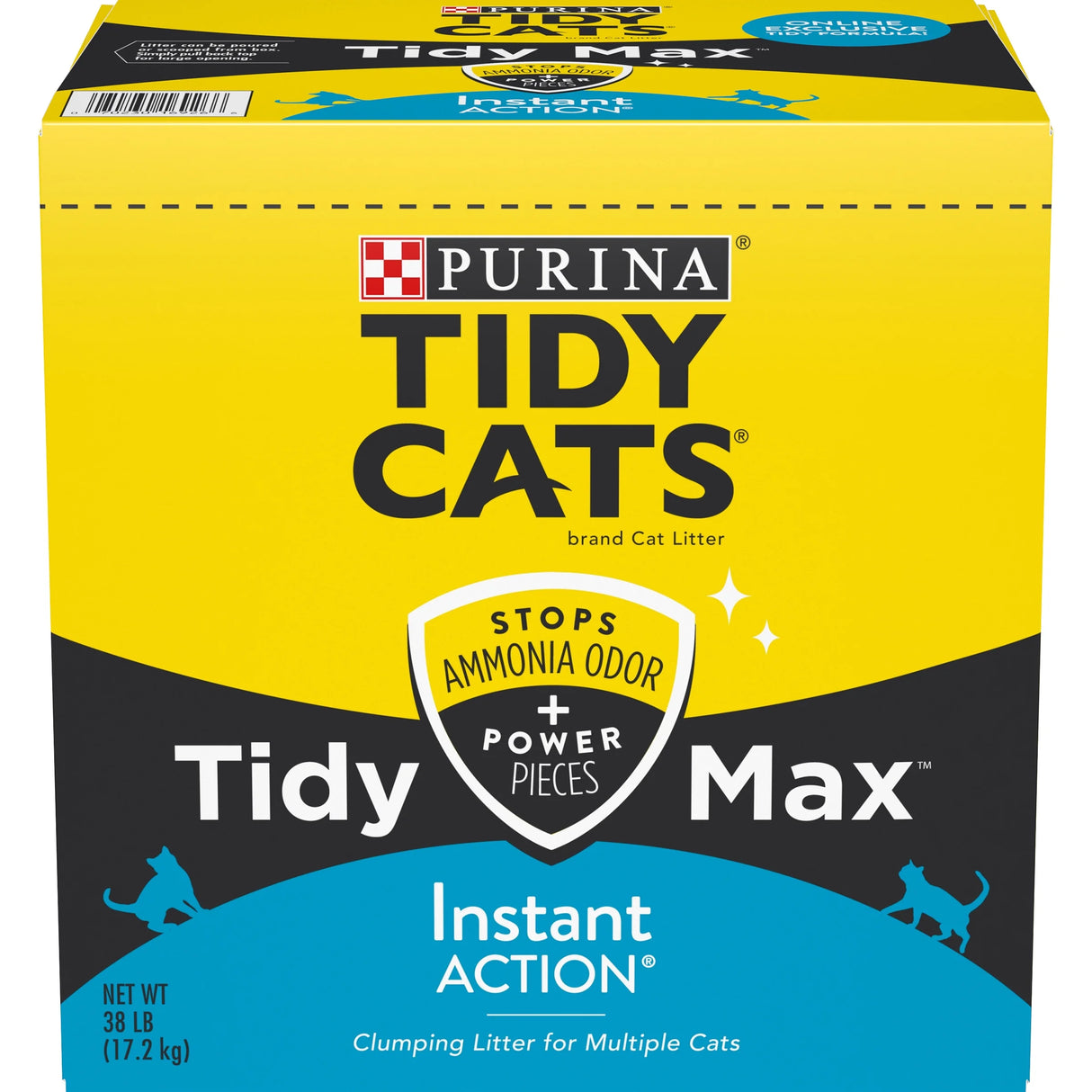 Purina Tidy Cats Clumping Cat Litter, Instant Action, Odor Control 24/7, 38 Lb. Box
