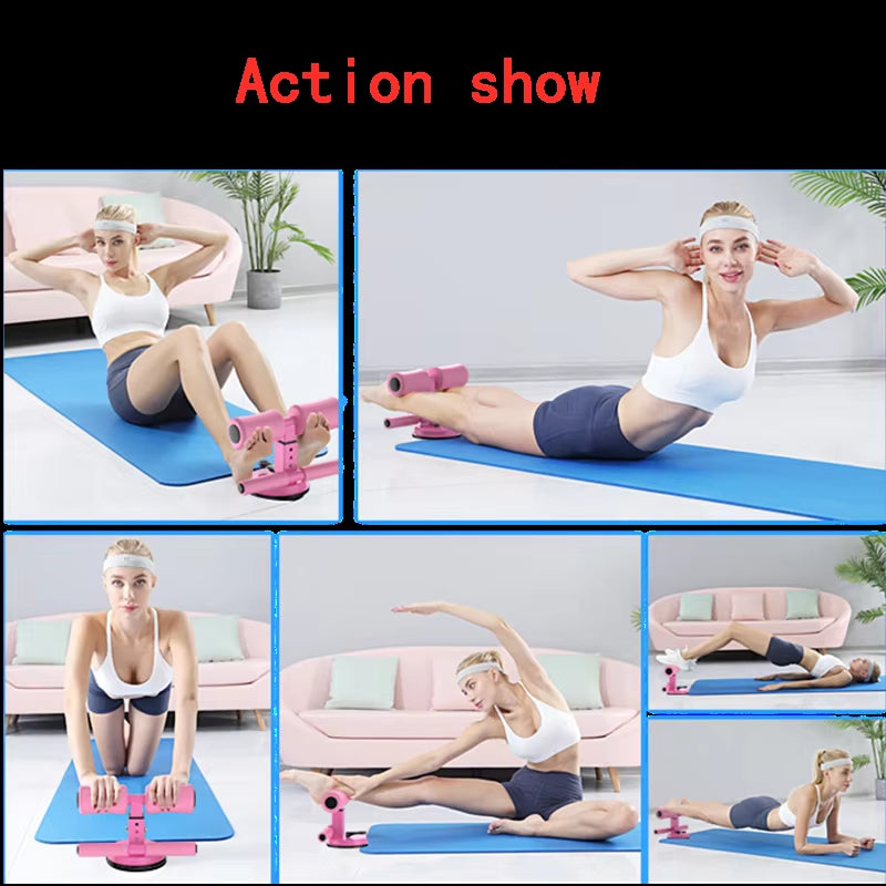 ABS Trainer Sit up Bar Self-Suction Fitness Equipment Abdominal Strength Trainer Home Gym Muscle Training Men Women Weightloss