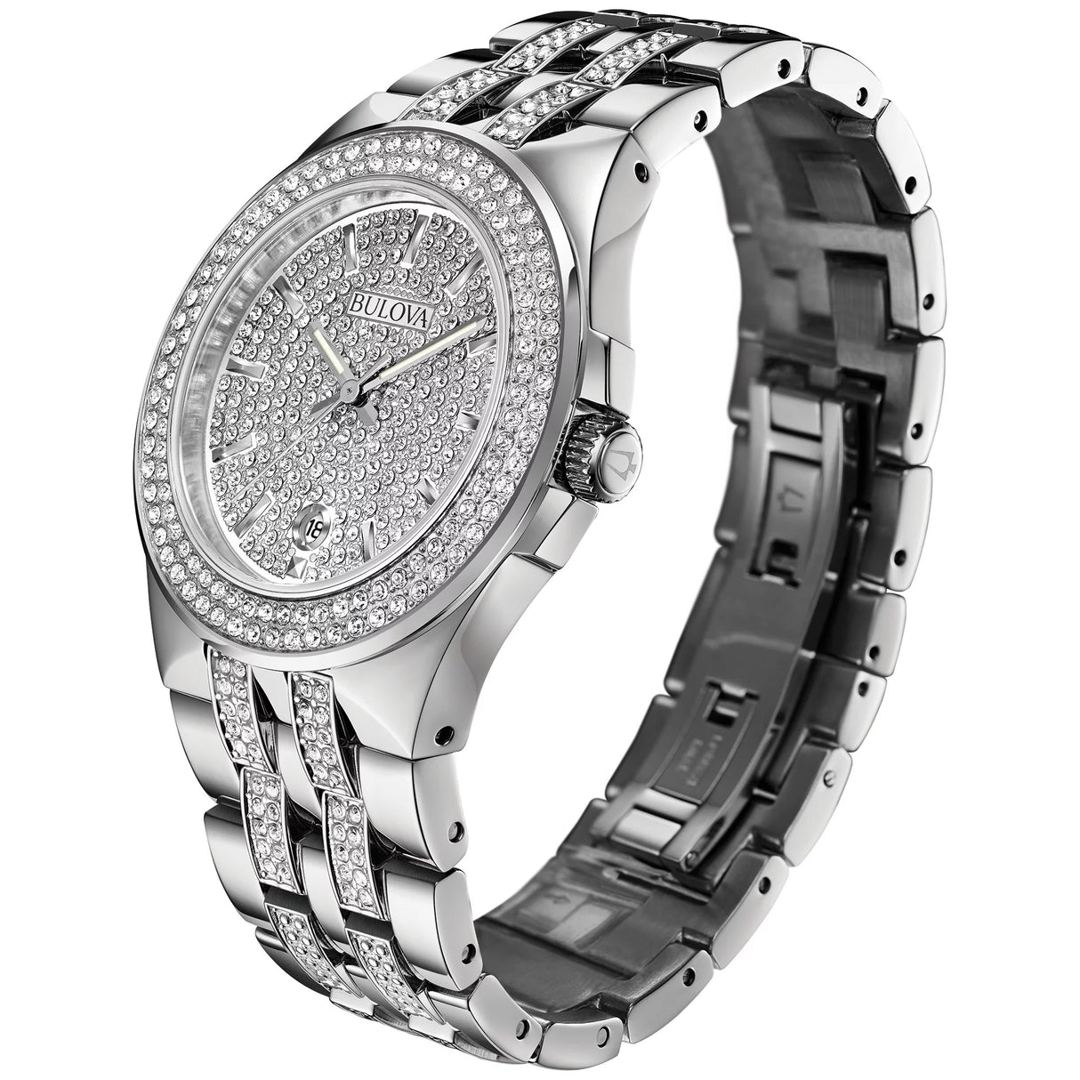 Men's Crystal Stainless Steel Watch 96B235