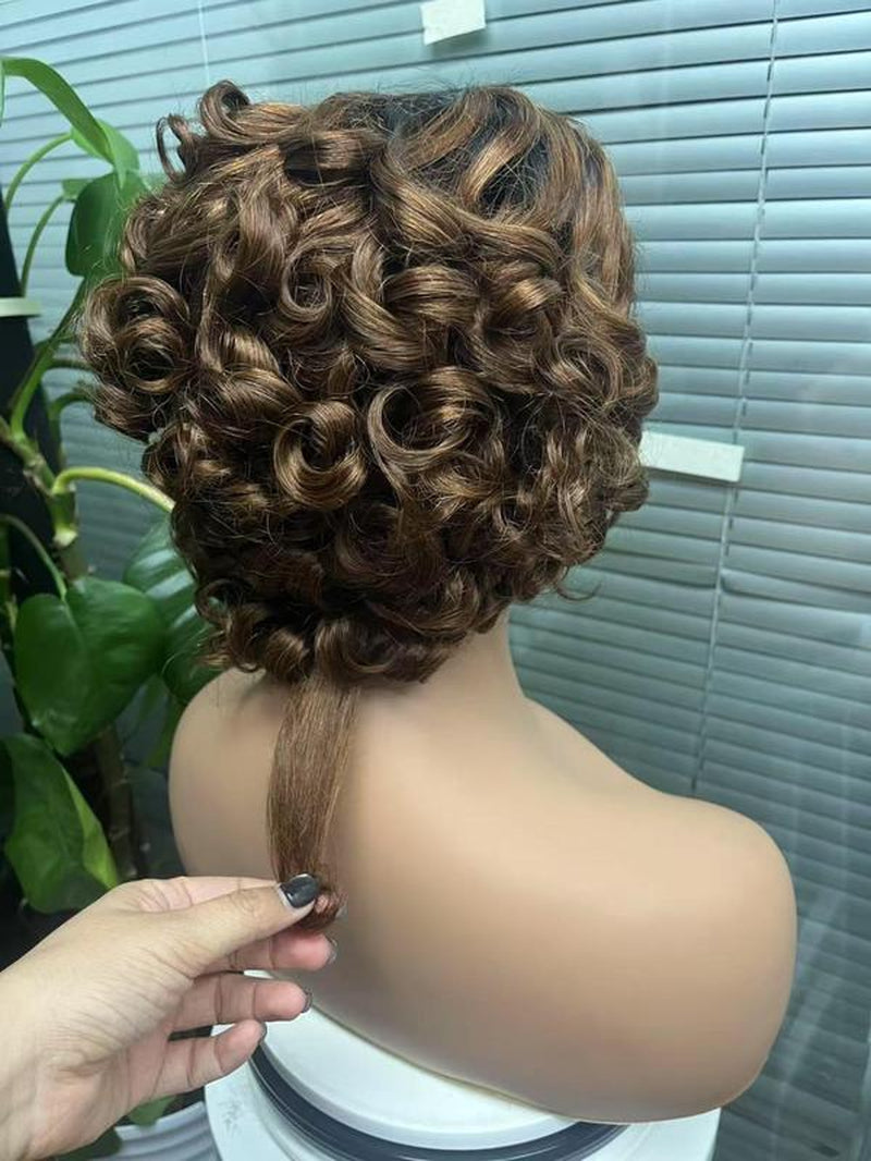 4X4 Lace Wig Short Loose Wave for Women, Summer Style Hairpiece, Lightweight and Breathable for Everyday Use