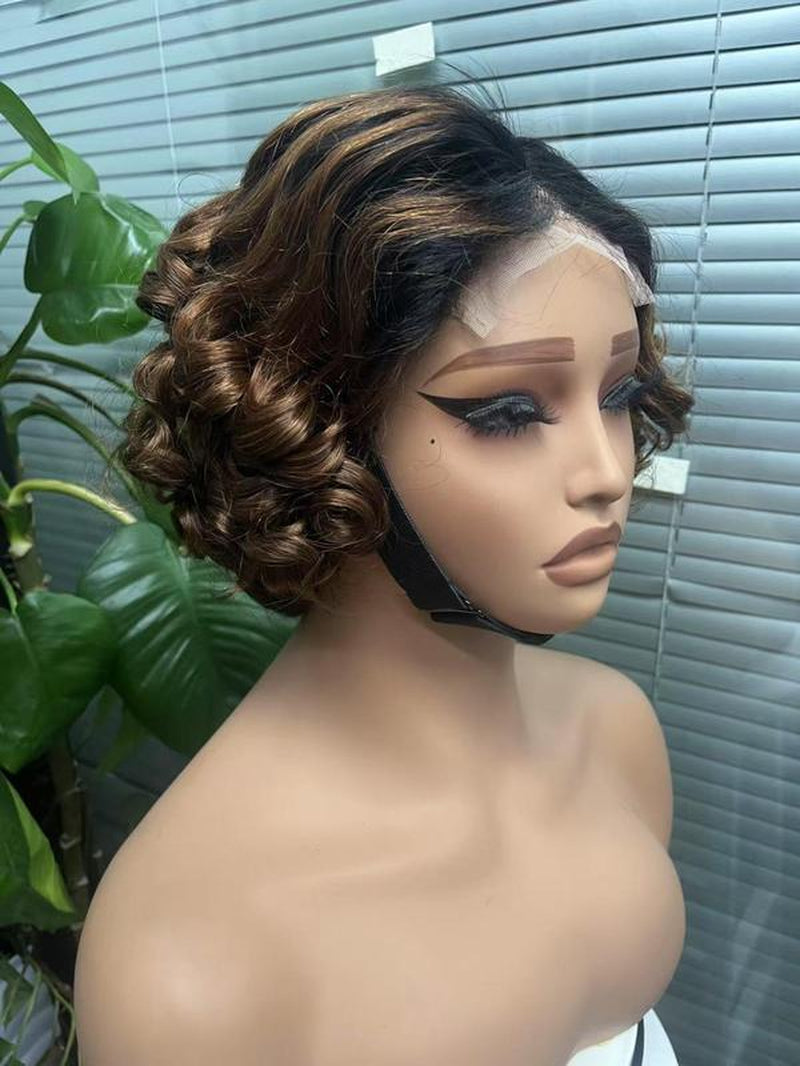 4X4 Lace Wig Short Loose Wave for Women, Summer Style Hairpiece, Lightweight and Breathable for Everyday Use