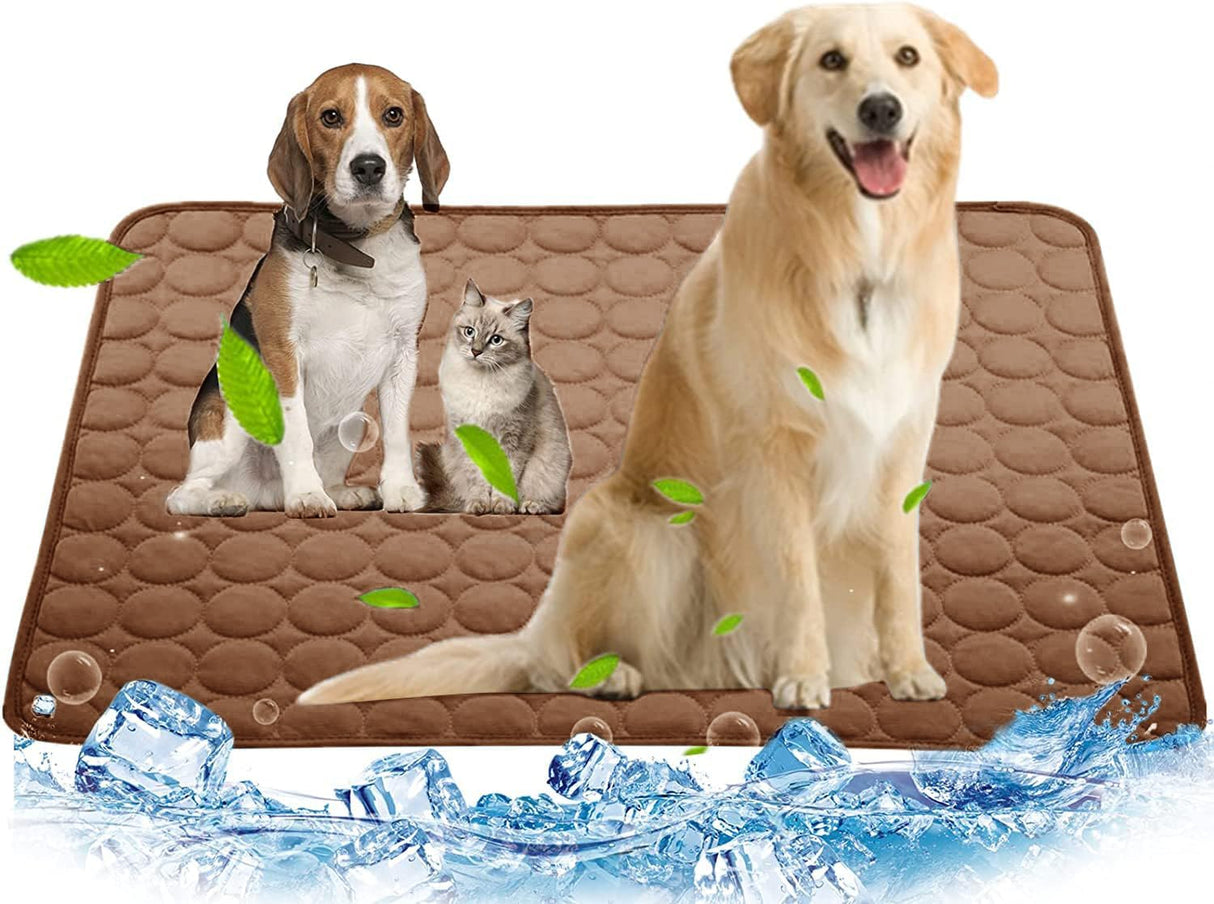 Pet Cooling Mat, 2X-Large, 27.5 X 39.0 In, Mesh, No Water or Electricity Needed, Safe, Portable, Foldable, Easy to Use, Designed for Large Dogs and Cats, 3 Years Warranty