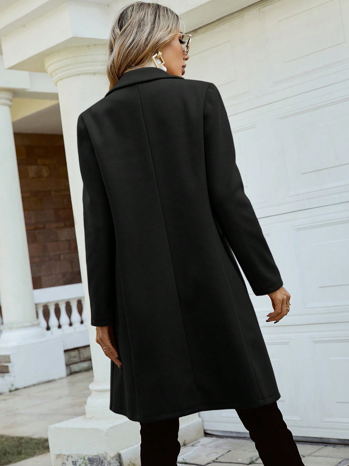Classic Double Breasted Lapel Collar Overcoat