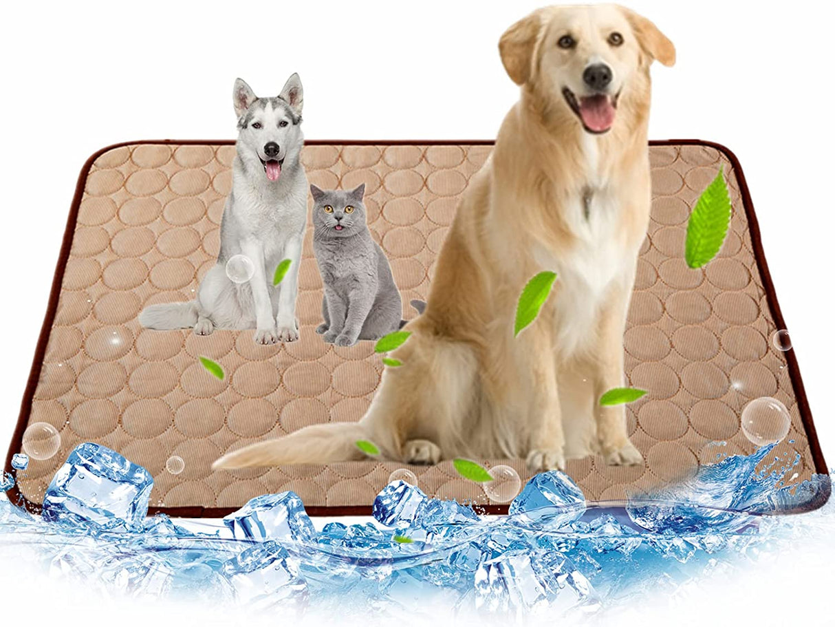 Pet Cooling Mat, 2X-Large, 27.5 X 39.0 In, Mesh, No Water or Electricity Needed, Safe, Portable, Foldable, Easy to Use, Designed for Large Dogs and Cats, 3 Years Warranty