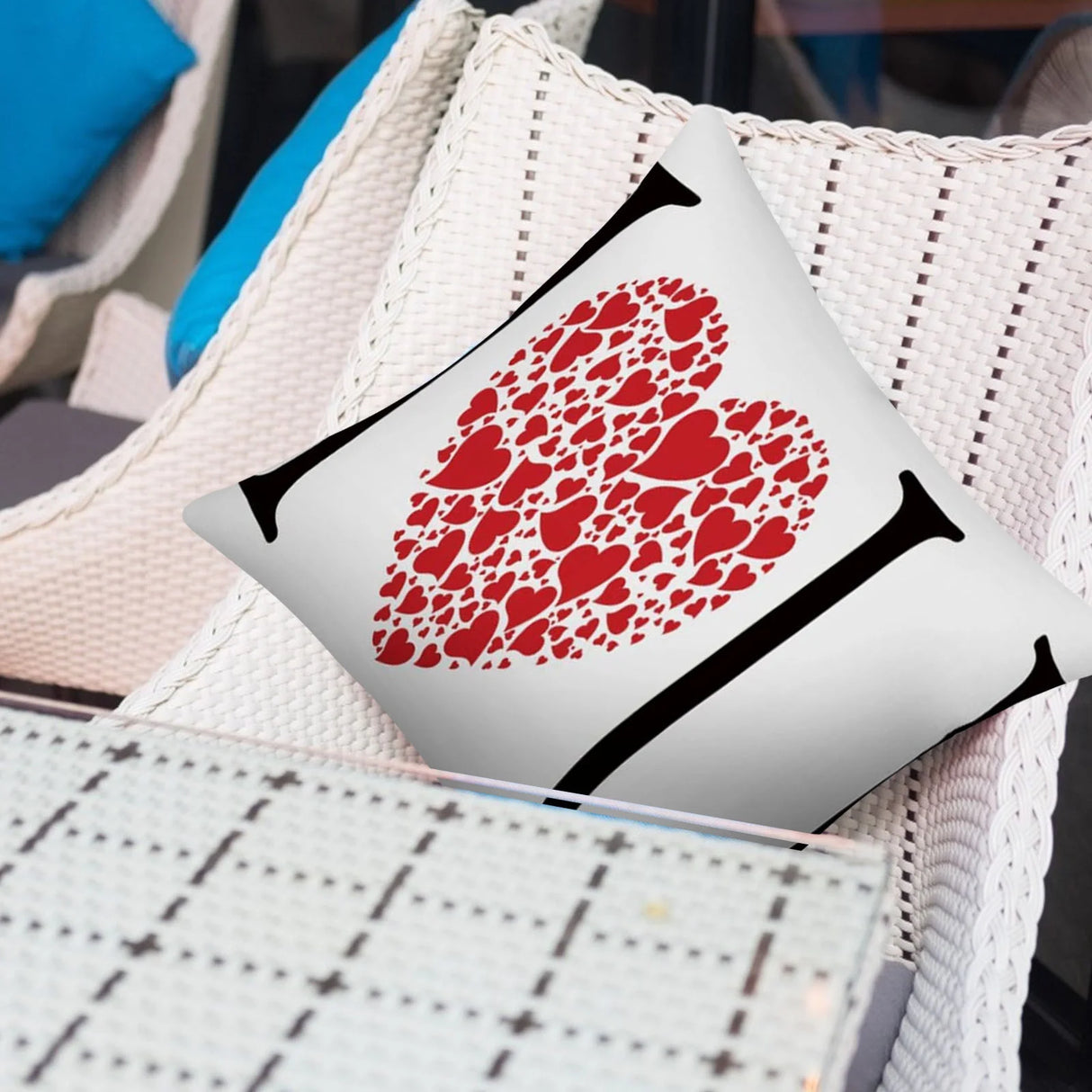 2024 New Arrival Valentines Day Pillow Covers 18X18, I Love You Big Love Heart Shape Flax Throw Pillows Cover for Valentines'S Day Gift Mother'S Day Gift (1PC)