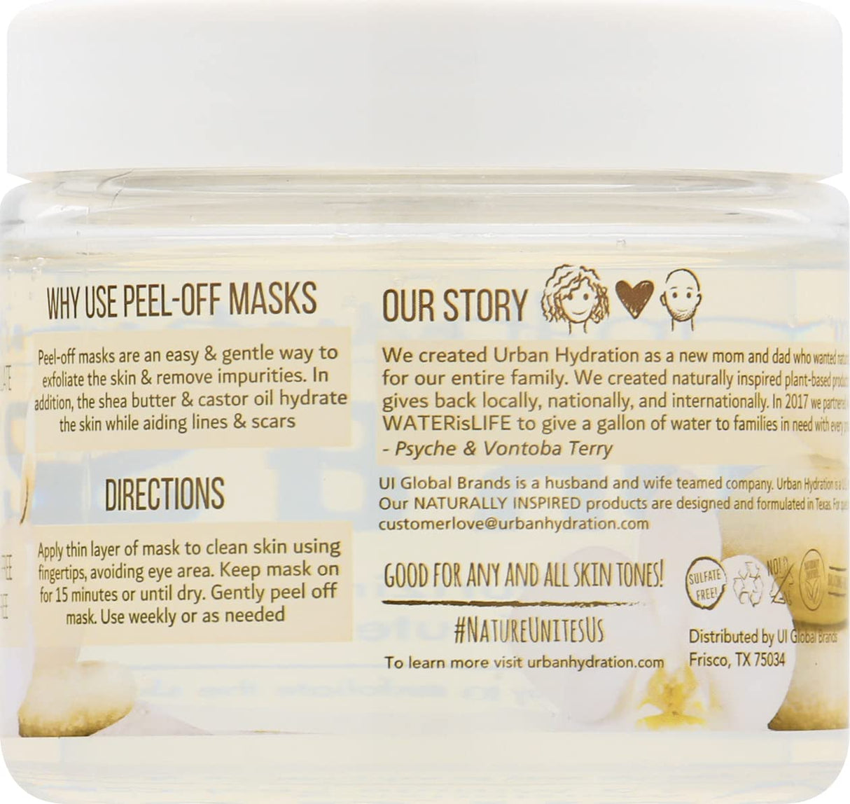 Skincare Nourish & Rehydrate Castor & Shea Facial Peel-Off Mask, 6.7 Ounce