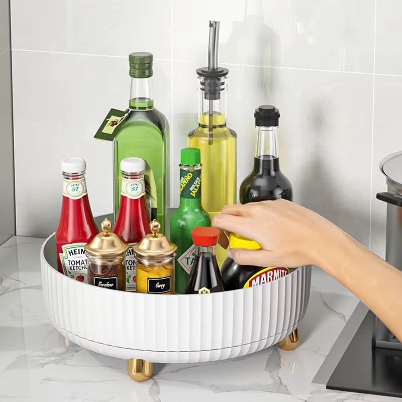 Makeup Perfume Organizer Tray 360° Rotating Lazy Susan, Spinning Organizer and Skincare & Cosmetics Storage with Large Capacity