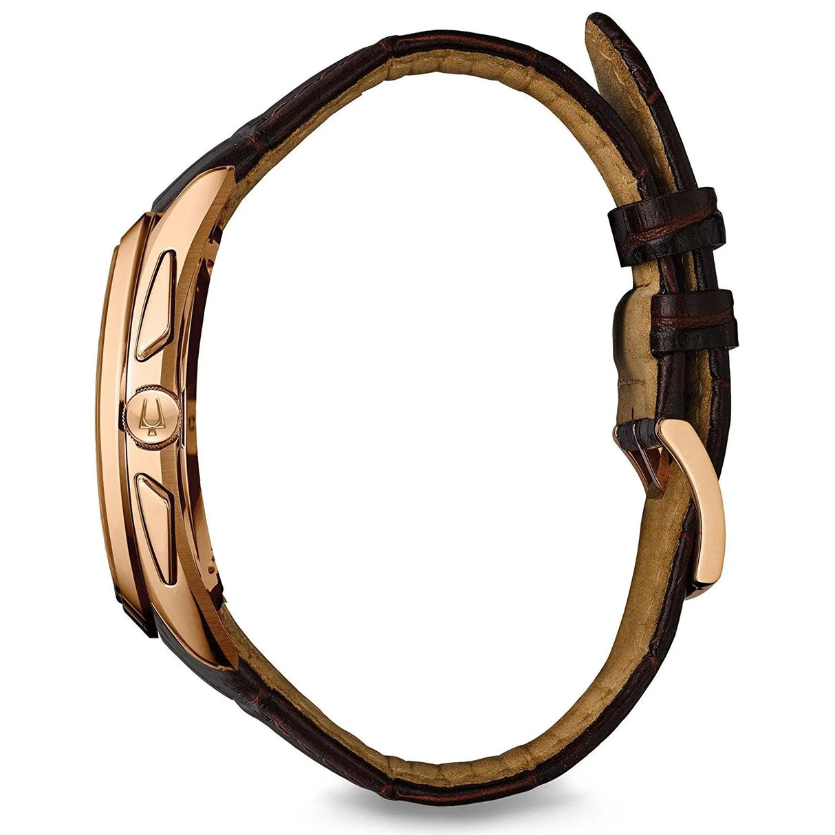 Men's Curv Stainless Steel/Rose Gold Watch 97A124