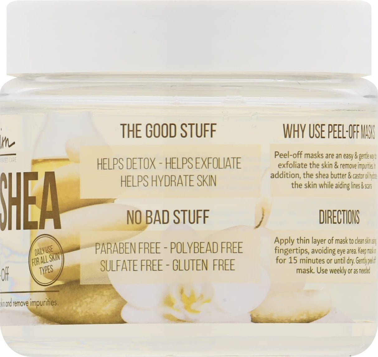 Skincare Nourish & Rehydrate Castor & Shea Facial Peel-Off Mask, 6.7 Ounce