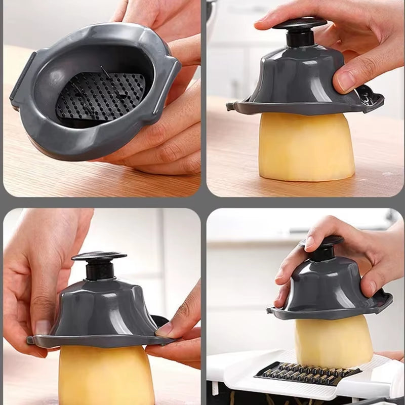 9 in 1 Multifunction Vegetable Cutter with Drain Basket Magic Rotate Colander New Vegetable Portable Slicer Chopper Grater
