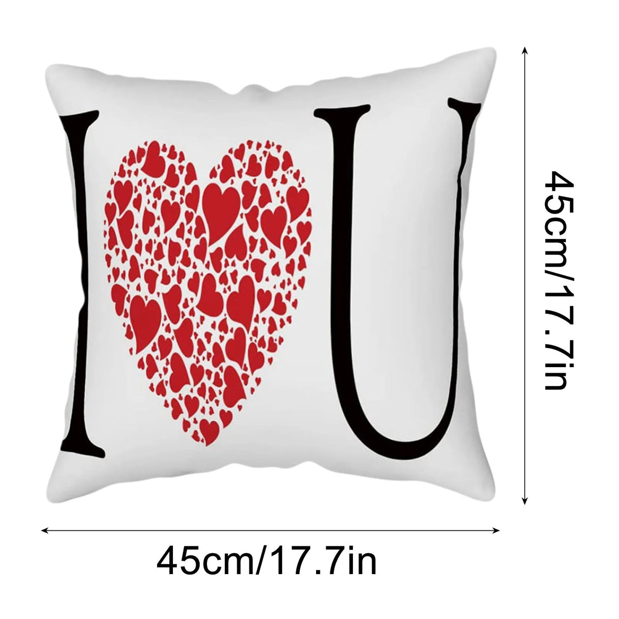 2024 New Arrival Valentines Day Pillow Covers 18X18, I Love You Big Love Heart Shape Flax Throw Pillows Cover for Valentines'S Day Gift Mother'S Day Gift (1PC)