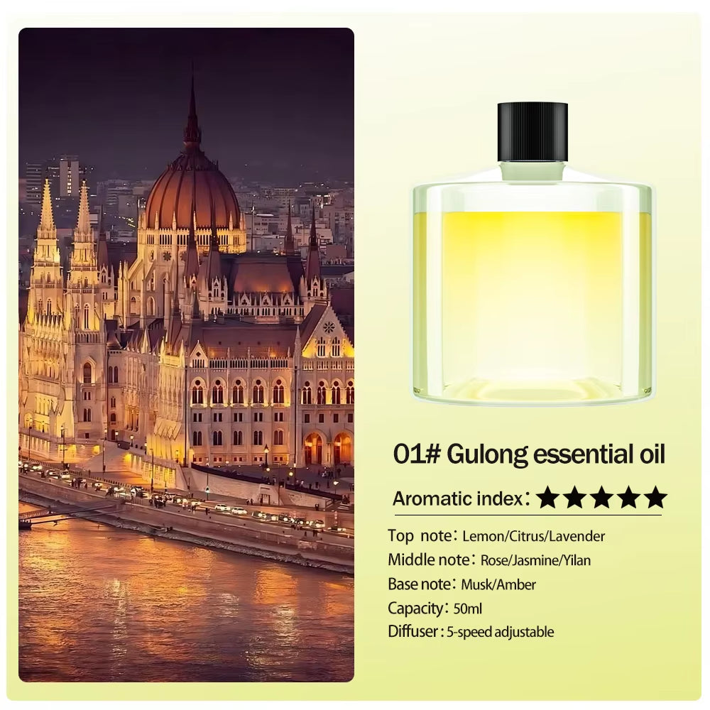 USB Portable Car Aromatherapy Diffuser, Aromatherapy Humidifier, Car Air Freshness Purifier, 5 Types of Essential Oils Available