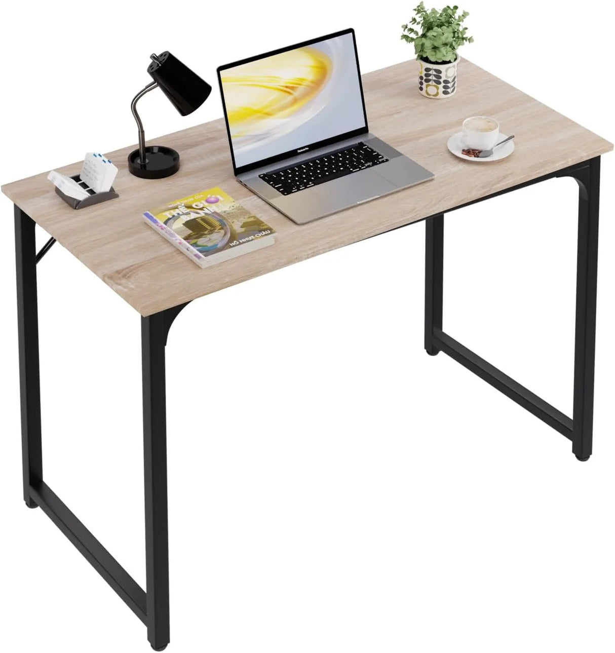 39 Inch Computer Desk,Sturdy Laptop Table for Home Office for Adults, Nature