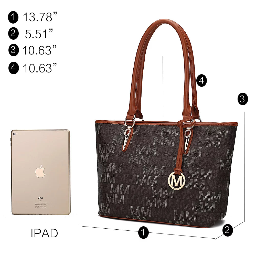 Alexy Women'S Tote Bag, Small Tote Bag, Pouch Purse & Wristlet Wallet Bag 4 Pcs Handbag Set by Mia K - Black