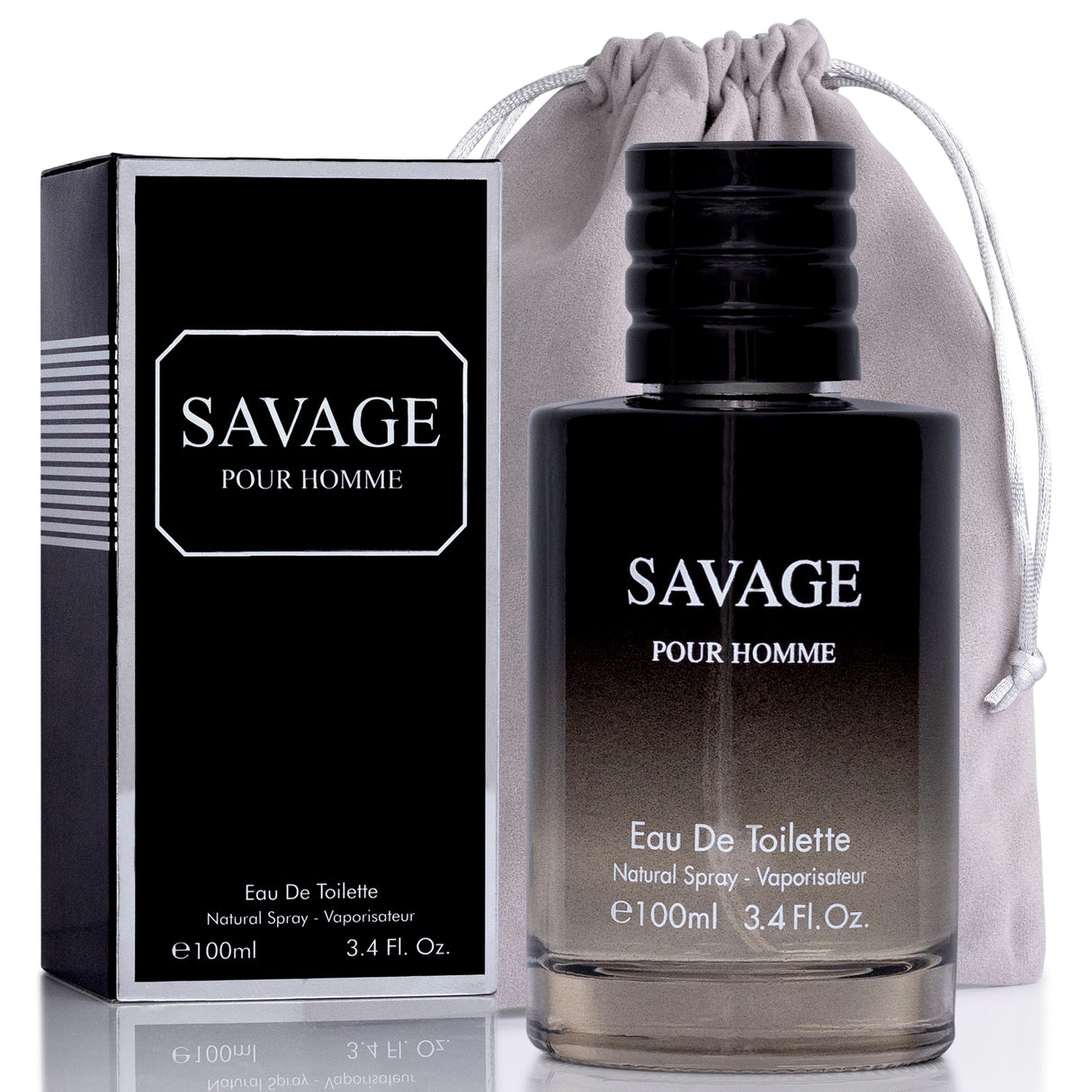 Savage for Men INSPIRED by Sauvage Dior for Men - 3.4 Oz Men'S Eau De Toilette Spray - Refreshing & Warm Masculine Scent for Daily Use Men'S Casual Cologne
