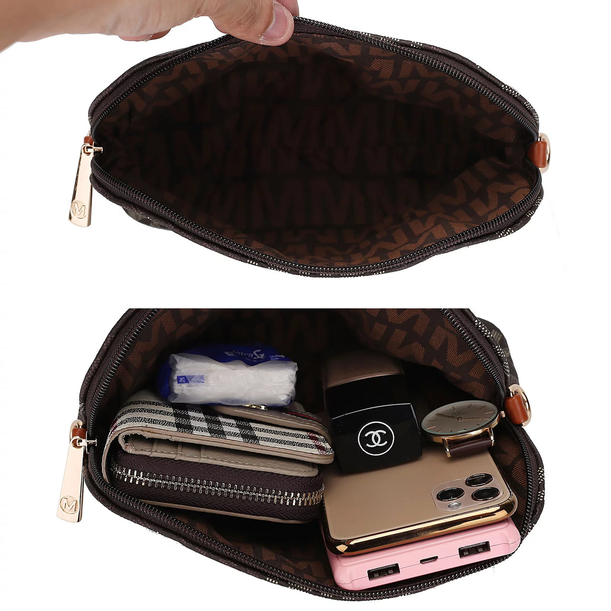 Alexy Women'S Tote Bag, Small Tote Bag, Pouch Purse & Wristlet Wallet Bag 4 Pcs Handbag Set by Mia K - Black