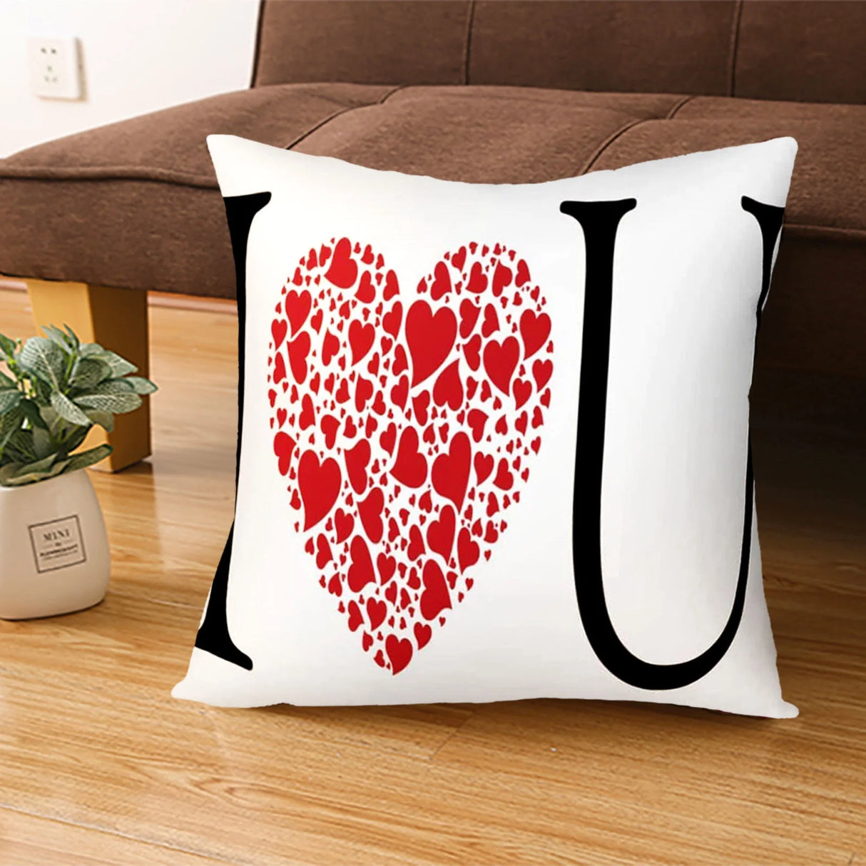 2024 New Arrival Valentines Day Pillow Covers 18X18, I Love You Big Love Heart Shape Flax Throw Pillows Cover for Valentines'S Day Gift Mother'S Day Gift (1PC)