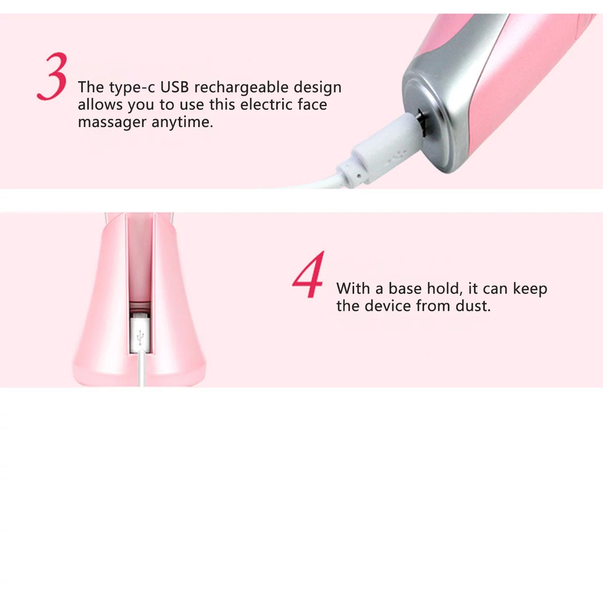 Face Massager Electric, Skin Care Tools Multifunctional Facial Massager anti Aging Skin Tightening Firming for Face Lift Galvanic Facial Machine (White)