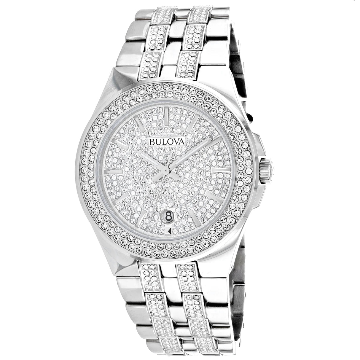 Men's Crystal Stainless Steel Watch 96B235