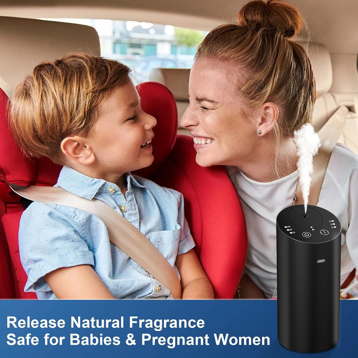 Waterless Car Diffuser, Waterless Diffusers for Essential Oils with Timer & No Leakage Tech, Super Quiet Cordless Aromatherapy Essential Oil Diffuser Battery Operated for Car, Room, Office