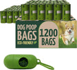 Biodegradable Dog Poop Bags with Holder, 1200 Bags, 9X13", Eco-Friendly