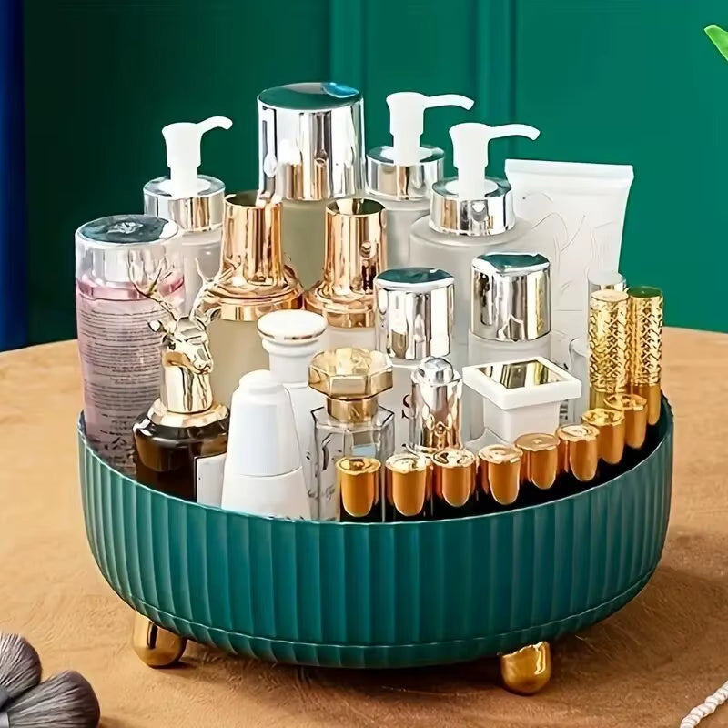 Makeup Perfume Organizer Tray 360° Rotating Lazy Susan, Spinning Organizer and Skincare & Cosmetics Storage with Large Capacity