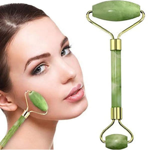 GLOW LUX Jade Roller & Gua Sha Set – Green