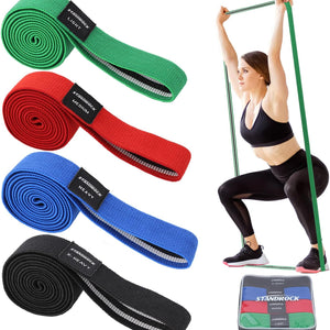 Fabric Resistance Bands Set – 3 & 4 Levels for Men & Women