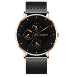 New Men Fashion Simple Watch Male Commerce Watch Steel Mesh Sports Wristwatches Men'S Watch Quartz Simple Casual Watch For