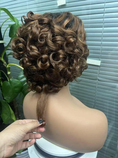 4X4 Lace Wig Short Loose Wave for Women, Summer Style Hairpiece, Lightweight and Breathable for Everyday Use