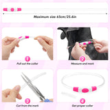 Light up Dog Collar, Glowing LED Puppy Collar Rechargeable Pet Collar TPU Cuttable Dog Walking Lights for Small Medium Large Dogs (Pink)