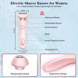 Dusk Razor for Women, Glide Pro 3.0 Razor Dusk, 2 in 1 Dusk Electric Shaver for Women, Duskofficial Razor, Dusk Official Razor for Women Waterproof, Dusk Glide Pro 3.0 Shaver Painless Wet & Dry(Pink)