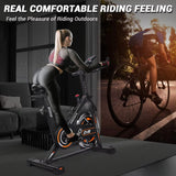 Exercise Bike, Indoor Cycling Bike Stationary, Cycle Bike with Comfortable Seat Cushion, Digital Display with Pulse
