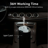 Waterless Car Diffuser, Waterless Diffusers for Essential Oils with Timer & No Leakage Tech, Super Quiet Cordless Aromatherapy Essential Oil Diffuser Battery Operated for Car, Room, Office