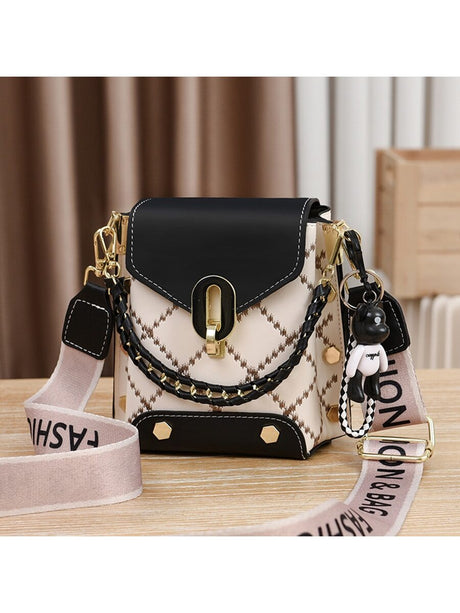 Mini Geometric Patterned Faux Pearl Shoulder Bag: A chic and portable accessory for women, perfect for work, business, college, or commutes. Ideal as a gift for anniversaries, birthdays, Valentine's Day, Mother's Day, or as a stylish mommy bag for outing