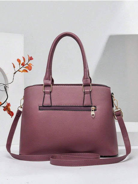PLANEE Large Capacity 2-Piece Bag Set: Portable, Business Casual Tote & Crossbody Bags with Letter & Tassel Decor. Perfect for Work, School, College, Shopping, Commute, and Outdoor Activities. Lightweight, Stylish, and Functional for Women and Teen Girls.