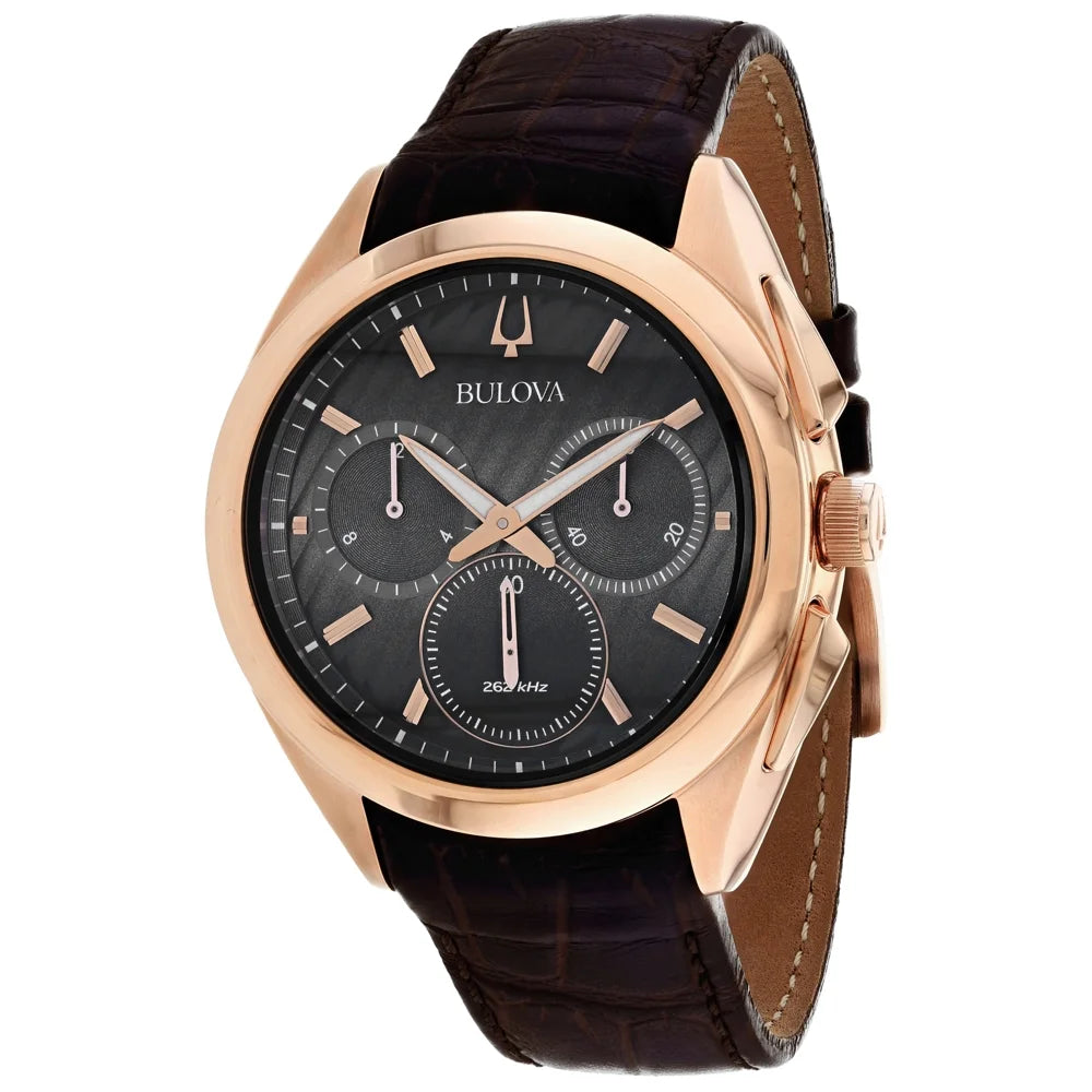 Men's Curv Stainless Steel/Rose Gold Watch 97A124