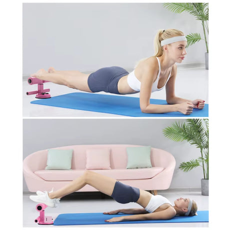 ABS Trainer Sit up Bar Self-Suction Fitness Equipment Abdominal Strength Trainer Home Gym Muscle Training Men Women Weightloss