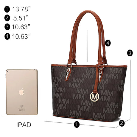 Alexy Women'S Tote Bag, Small Tote Bag, Pouch Purse & Wristlet Wallet Bag 4 Pcs Handbag Set by Mia K - Black