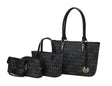 Alexy Women'S Tote Bag, Small Tote Bag, Pouch Purse & Wristlet Wallet Bag 4 Pcs Handbag Set by Mia K - Black