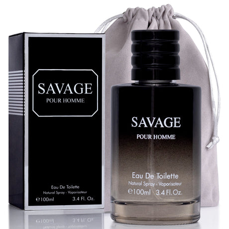 Savage for Men INSPIRED by Sauvage Dior for Men - 3.4 Oz Men'S Eau De Toilette Spray - Refreshing & Warm Masculine Scent for Daily Use Men'S Casual Cologne