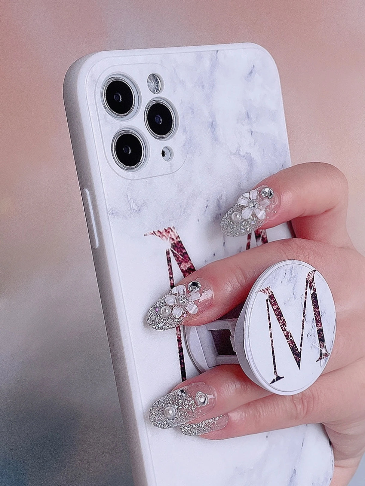 Letter Graphic Phone Case with Stand-Out Phone Grip Compatible with Iphone 11,Iphone 13,Iphone 14 Pro Max