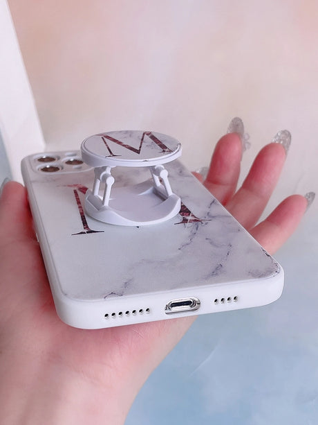 Letter Graphic Phone Case with Stand-Out Phone Grip Compatible with Iphone 11,Iphone 13,Iphone 14 Pro Max