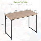 39 Inch Computer Desk,Sturdy Laptop Table for Home Office for Adults, Nature
