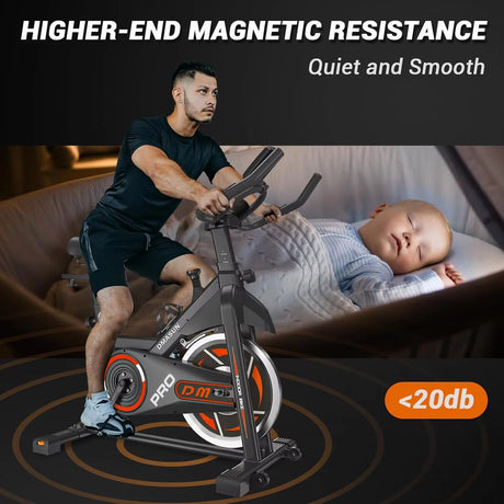 Exercise Bike, Indoor Cycling Bike Stationary, Cycle Bike with Comfortable Seat Cushion, Digital Display with Pulse