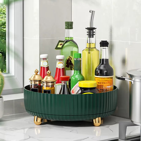 Makeup Perfume Organizer Tray 360° Rotating Lazy Susan, Spinning Organizer and Skincare & Cosmetics Storage with Large Capacity