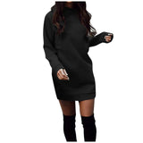 Women'S Autumn and Winter round Neck Long Sleeve Solid Color Sweater Dress Vestidos En Oferta Liquidación Envío Gratis Ropa Para