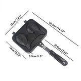 Kitchen Japanese Taiyaki Double Fish Shaped Hot Dessert Waffle Cake Maker Pan Japanese Pancake Double Pan Fry Pan Waffle Molds